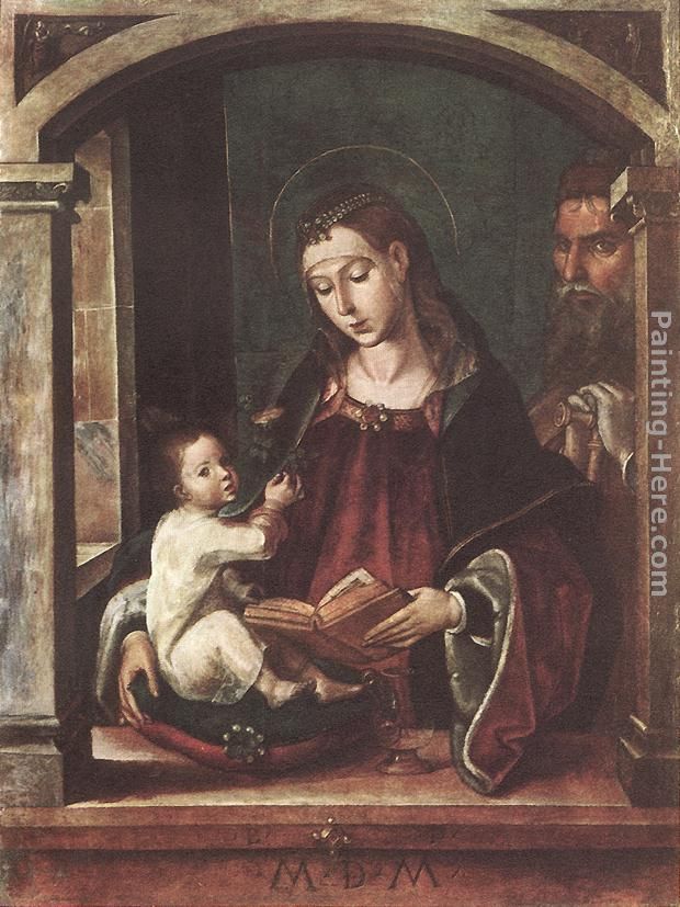 Holy Family painting - Pedro Berruguete Holy Family art painting